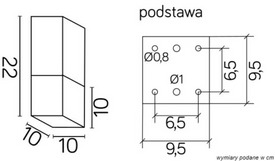 Plafon zewnętrzny srebrny CUBE MAX CB-MAX S AL SU-MA