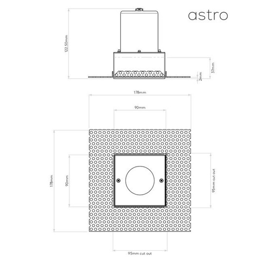 OPRAWA WPUSZCZANA TRIMLESS SQUARE 5670 IP65