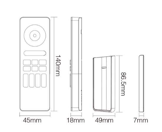 Pilot 4-strefowy RGB+CCT MiBoxer (C5-B)