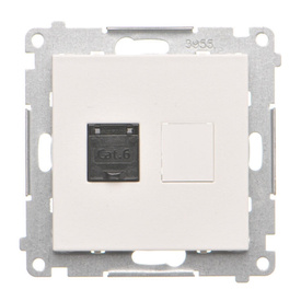 Gniazdo komputerowe pojedyncze RJ45 kategoria 6 Simon 55 