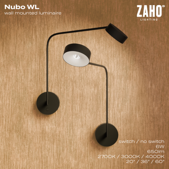 Kinkiet NUBO WL z włącznikiem Zaho Lighting
