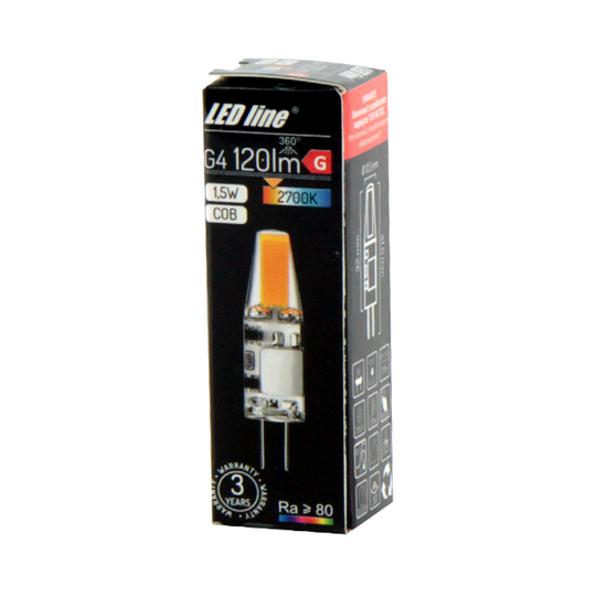 Żarówka LED line® G4 COB 1,5W 2700K 120lm 12V AC/DC 