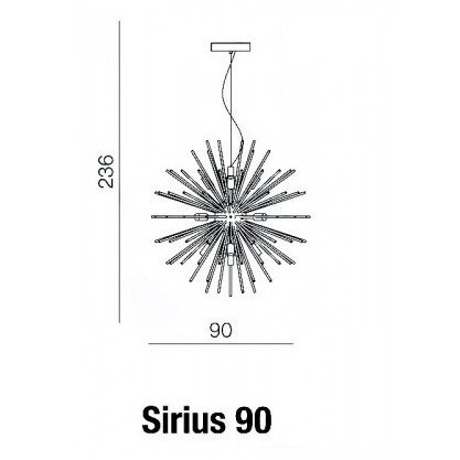 Lampa wisząca Sirius 90 cooper Azzardo