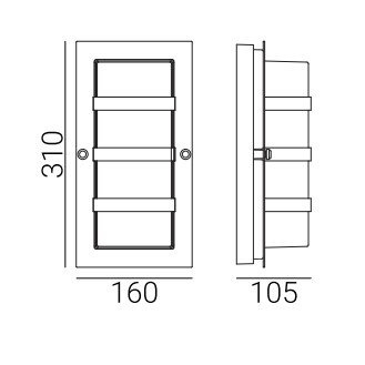 Kinkiet zewnętrzny Boden Norlys art. 860 cynk ogniowy