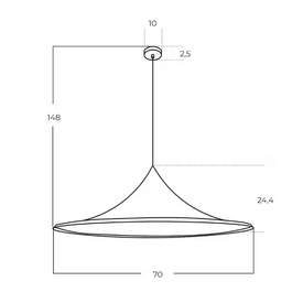 Lampa wisząca Keldan 90 Azzardo AZ5904