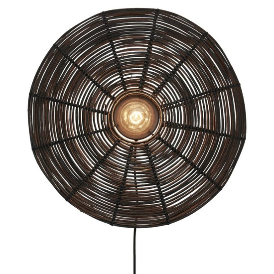 Naturalny kinkiet TANAMI L 55X14 Good&Mojo czarny