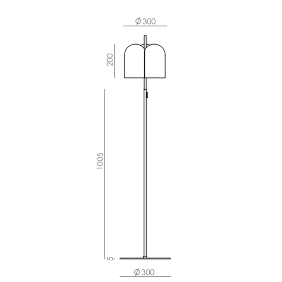 Lampa podłogowa OKET P1317/NEG Aromas