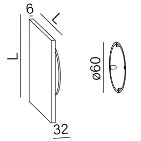 Kinkiet MAXI POINT SQUARE LED AQform
