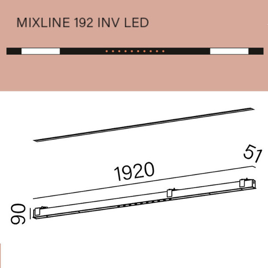 MIXLINE INV LED listwa oświetleniowa wpuszczana w sufit AQform