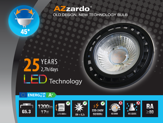 ŻARÓWKA LED QR111 17W G5.3 LL153172 AZZARDO 45st.