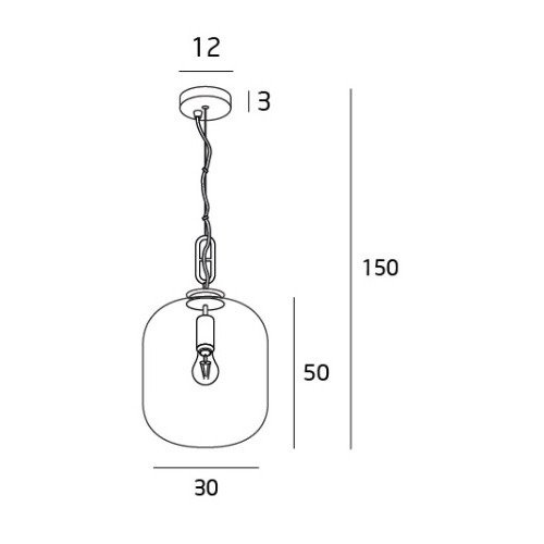 LAMPA WISZĄCA HONEY AMBER P0299 MAXLIGHT