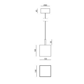 Lampa wisząca CUBIC S C1344/S/ORO Aromas 