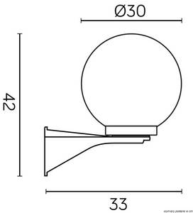 Kinkiet zewnętrzny KULE K 3012/1/KD 300 SU-MA