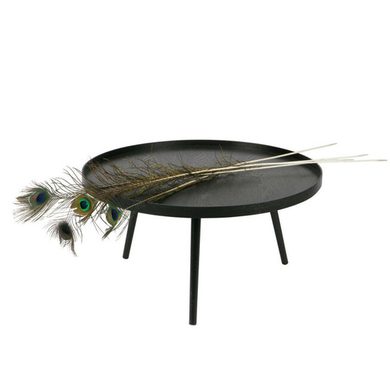 Czarny stolik MESA XL  Ø 78cm WOOOD