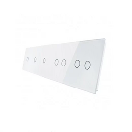 Siedmioprzyciskowy złoty panel szklany 7011122-61 LIVOLO