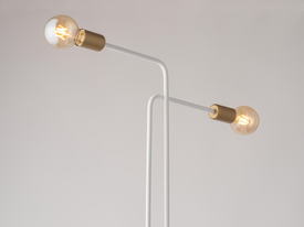 GINO lampa podłogowa biały złoty 50315