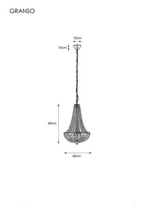 Żyrandol kryształowy GRÄNSÖ Markslojd 107551 chrom IP44