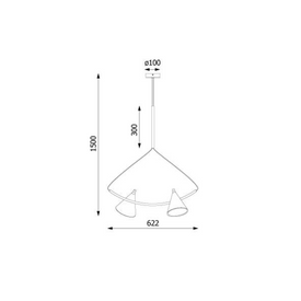 Lampa wisząca Rim Cleoni