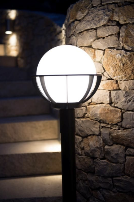 Zewnętrzna lampa wisząca KULE Z KOSZYKIEM K 1018/1/KPO 250 SU-MA