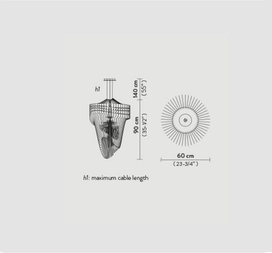 Lampa wisząca Aria Transparent Medium Slamp