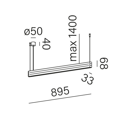 Lampa wisząca RIBBY line up&down LED AQFORM