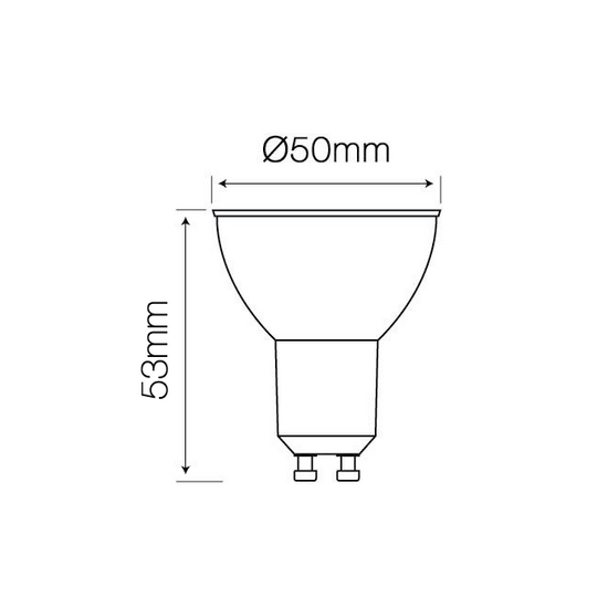 Żarówka LED line® GU10 5W 4000K 410lm 220-260V 50°