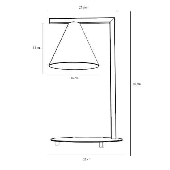 Geometryczna lampka stołowa Form Aldex