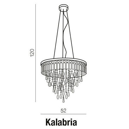 Kryształowy żyrandol Kalabria XL Azzardo