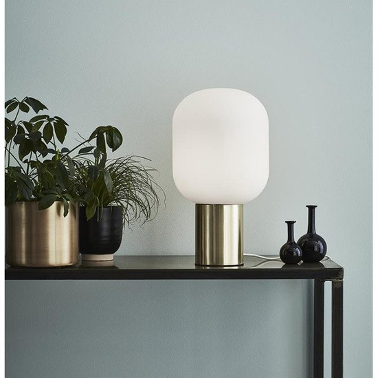 Lampka stołowa BROOKLYN 44cm mosiądz  / biały Markslojd 