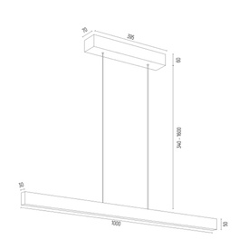 Lampa wisząca sterowana gestami BALANS
