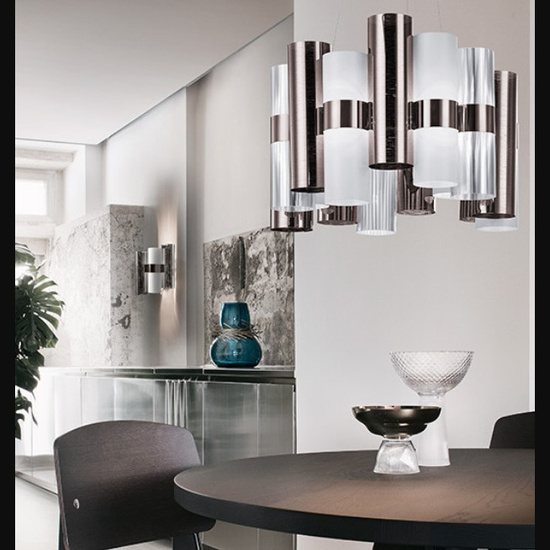 Lampa wisząca LA LOLLO M PEWTER / WHITE  SLAMP