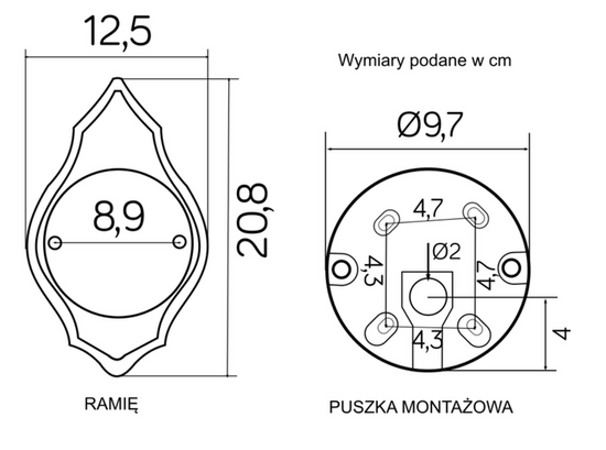 Kinkiet zewnętrzny RETRO MIDI K 3012/1/M SU-MA