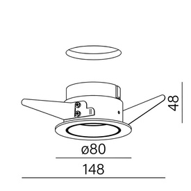PUTT midi LED wpuszczany 3000K 35° AQform