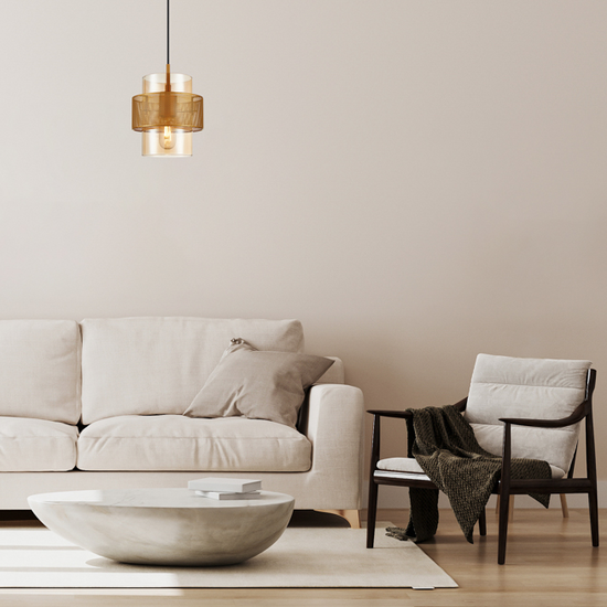 Lampa wisząca Vinoti PND-22132-1S-GD-AMB Italux 