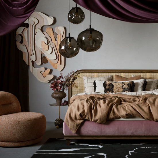 Lampa wisząca trzypunktowa AVIA BLACK 3 przydymiona KASPA