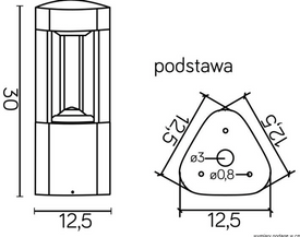 Słupek ogrodowy mały FAN GL 11201 SU-MA