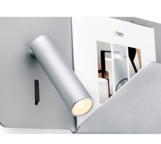 Kinkiet nad łóżko z portem USB prawy Suau Faro 62123