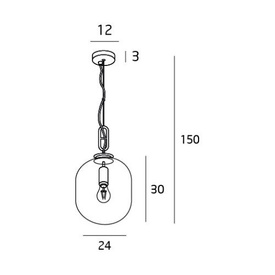 LAMPA WISZĄCA HONEY AMBER P0297 MAXLIGHT