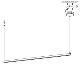 Lampa wisząca BEAM-120 LED złota