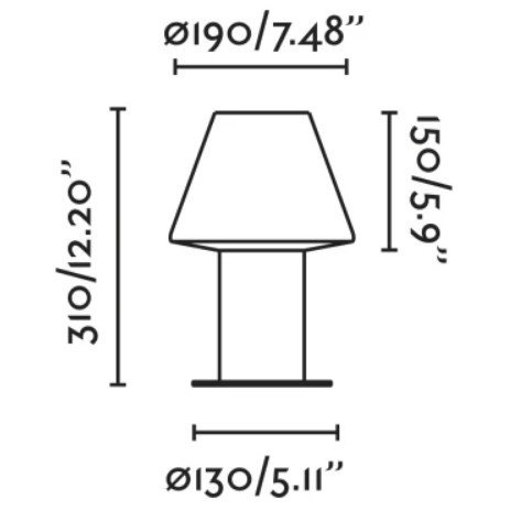 Słupek oświetleniowy Mistu ciemnoszary 74433S-02