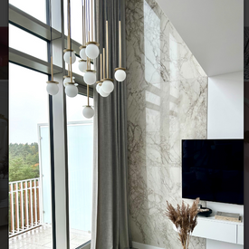 Lampa wisząca Cotton Panel III złoty Cleoni