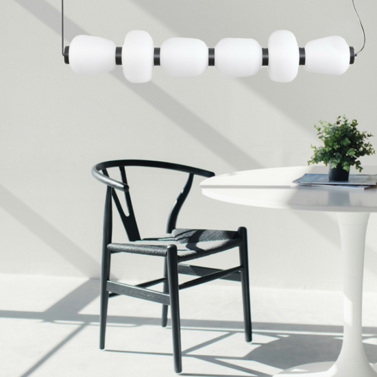 Lampa wisząca BRILLA-6 LED biało-czarna 125 cm Step into design