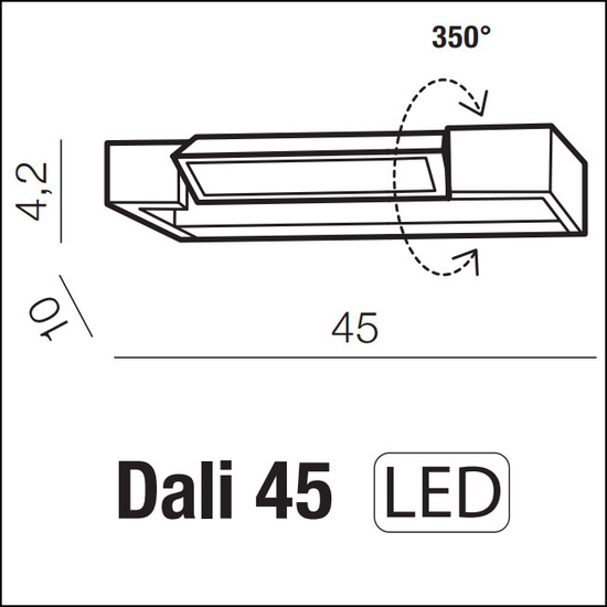 Kinkiet Dali 45 biały 3000K Azzardo AZ2790