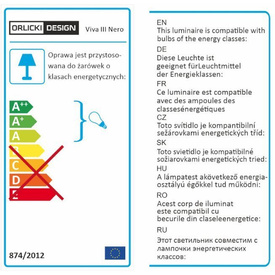 Nowoczesna lampa wisząca VIVA III NERO OPEN DESIGN HIGHLIGHTS