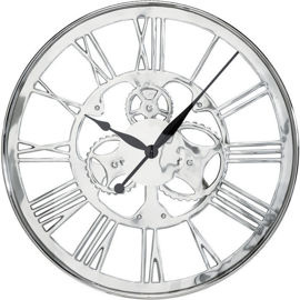 Chromowany Zegar ścienny Gear 60 cm Kare Design 33289