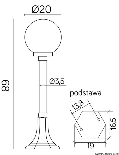 Lampa stojąca KULE CLASSIC K 5002/3/KP 200 SU-MA 