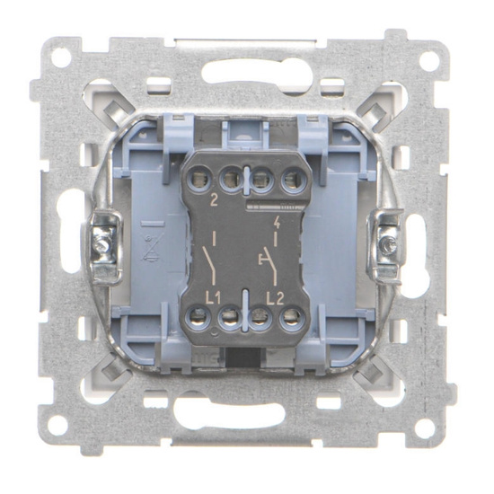 Łącznik jednobiegunowy + przycisk LED Simon 55