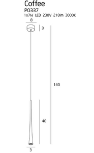 LAMPA WISZĄCA COFFEE DUŻA P0373 MAXLIGHT