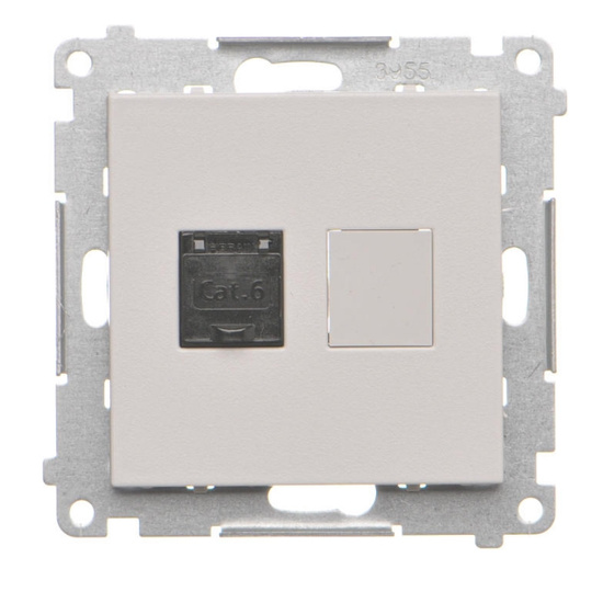 Gniazdo komputerowe pojedyncze RJ45 kategoria 6 Simon 55 