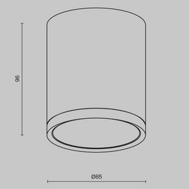 Lampa punktowa HOOP BLACK Maytoni